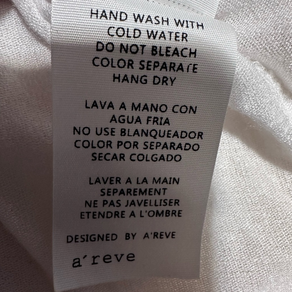 A'reve Layered Crochet Floral Lace Sleeveless Blouse Cream Ivory size Small - Picture 7 of 10